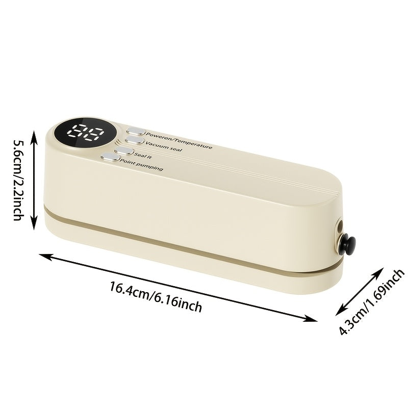 Автоматический вакуумный упаковщик для продуктов с 5 мешками, компактный кухонный вакууматор для сухих и влажных продуктов