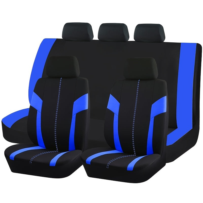 Pink Car Seat Cover Set for Women 9pcs Airbag Compatible Plush Polyester