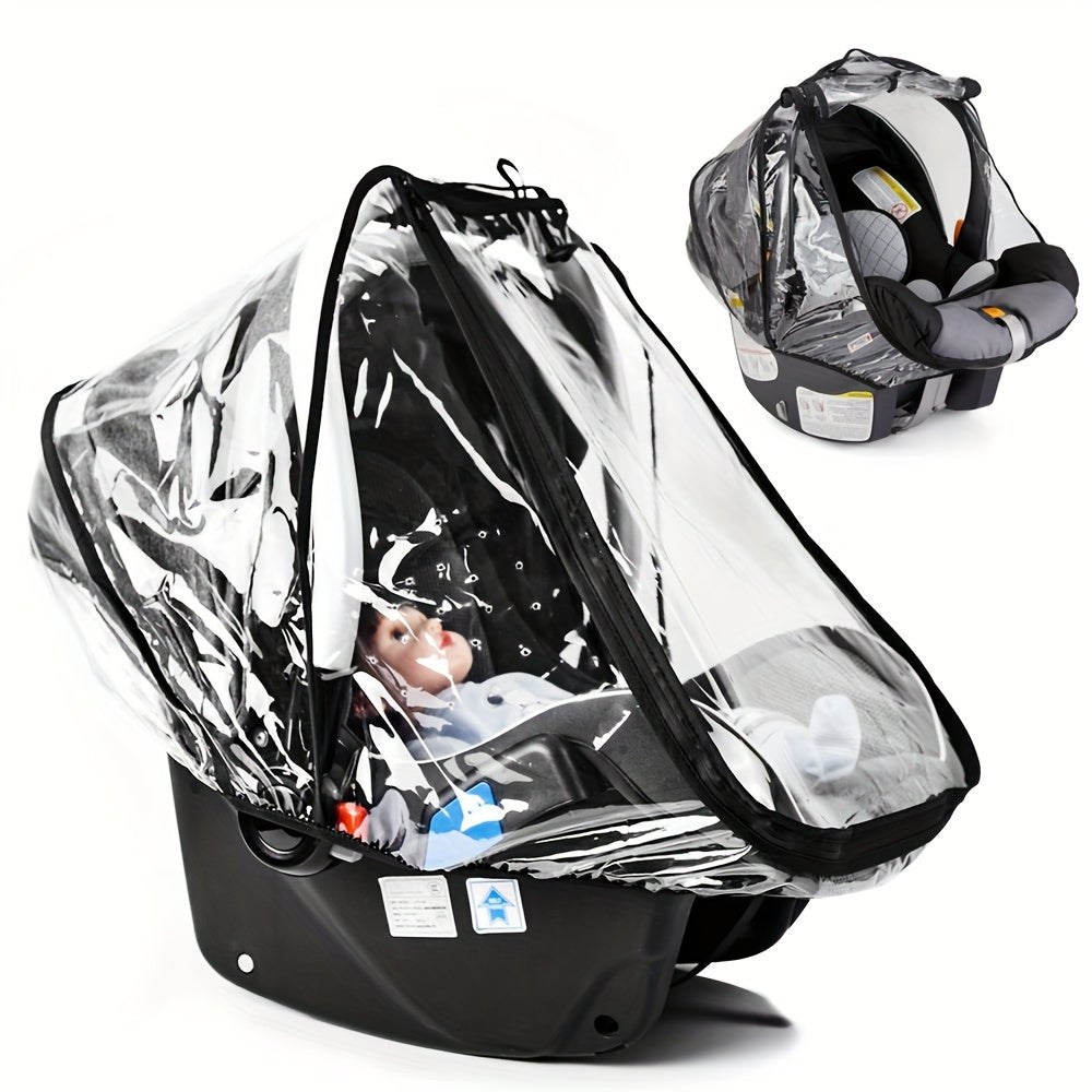 Universal Car Seat Rain Cover Waterproof Dust Snow EVA Material with Zipper Ventilation