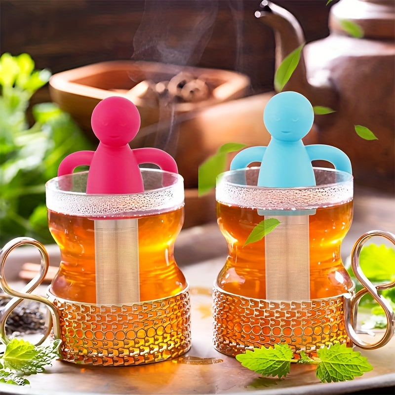 Stainless Steel Tea Infuser with Silicone Hook Handle for Loose Leaf Tea