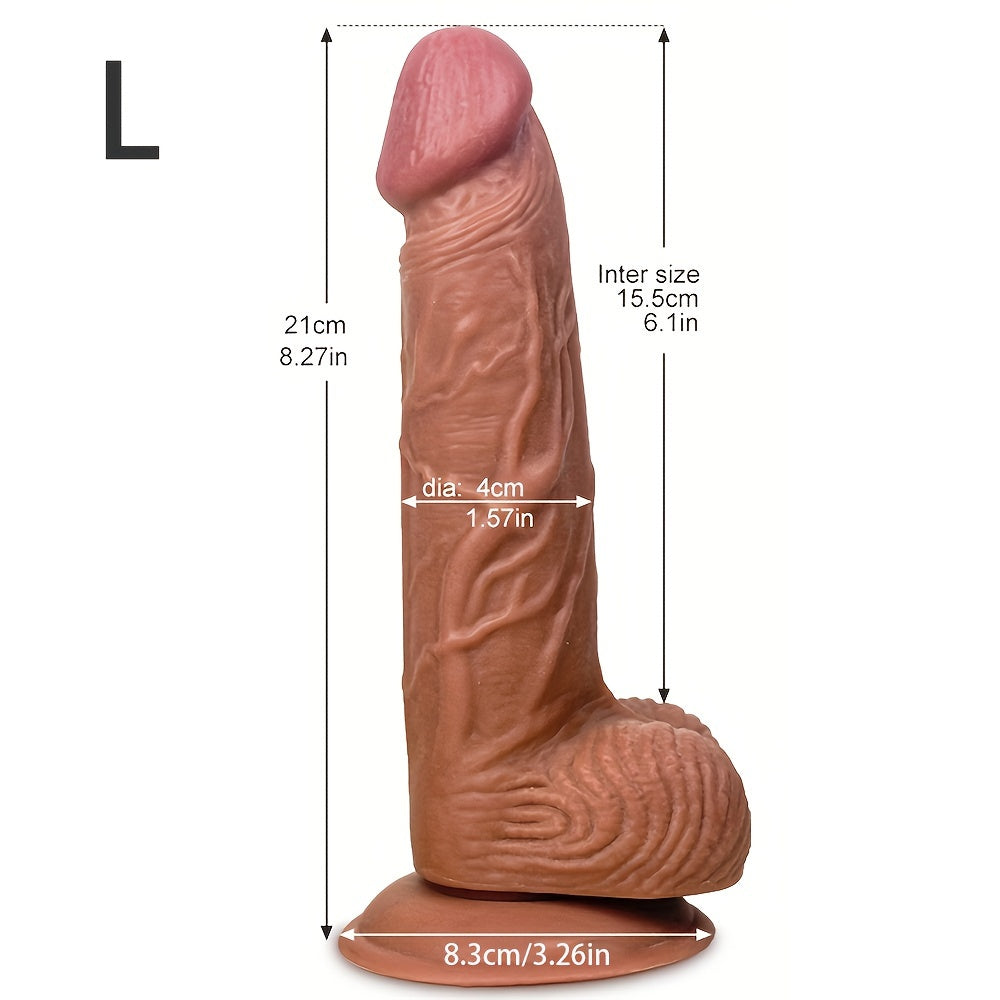 Female Soft Realistic Dildo with Suction Cup for Masturbation