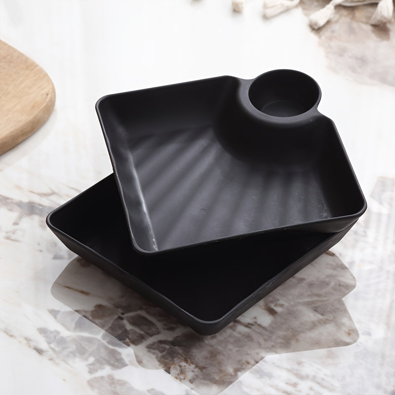 Japanese Snack Platter with Fries Dipping Sauce Sushi Dim Sum Dumpling Plates