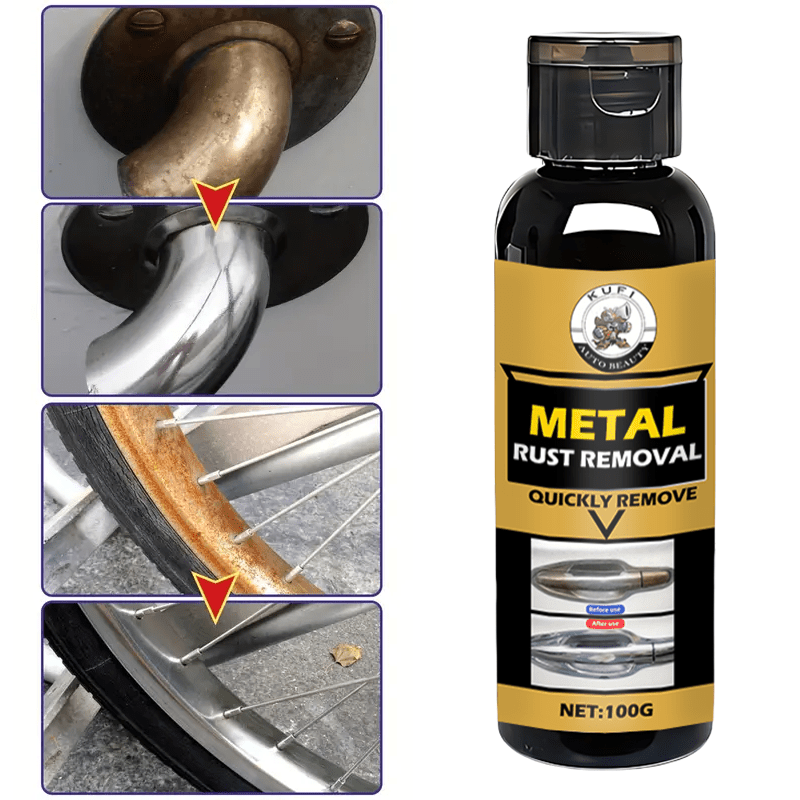 Universal Metal Rust Remover Cream 100g for Chrome, Kitchen, RVs, Cars