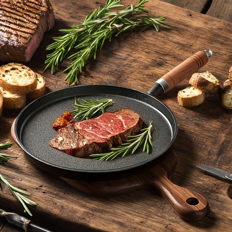 Cast Iron Skillet 19.99cm Non-Stick Durable for Omelets Vegetables and Shrimp