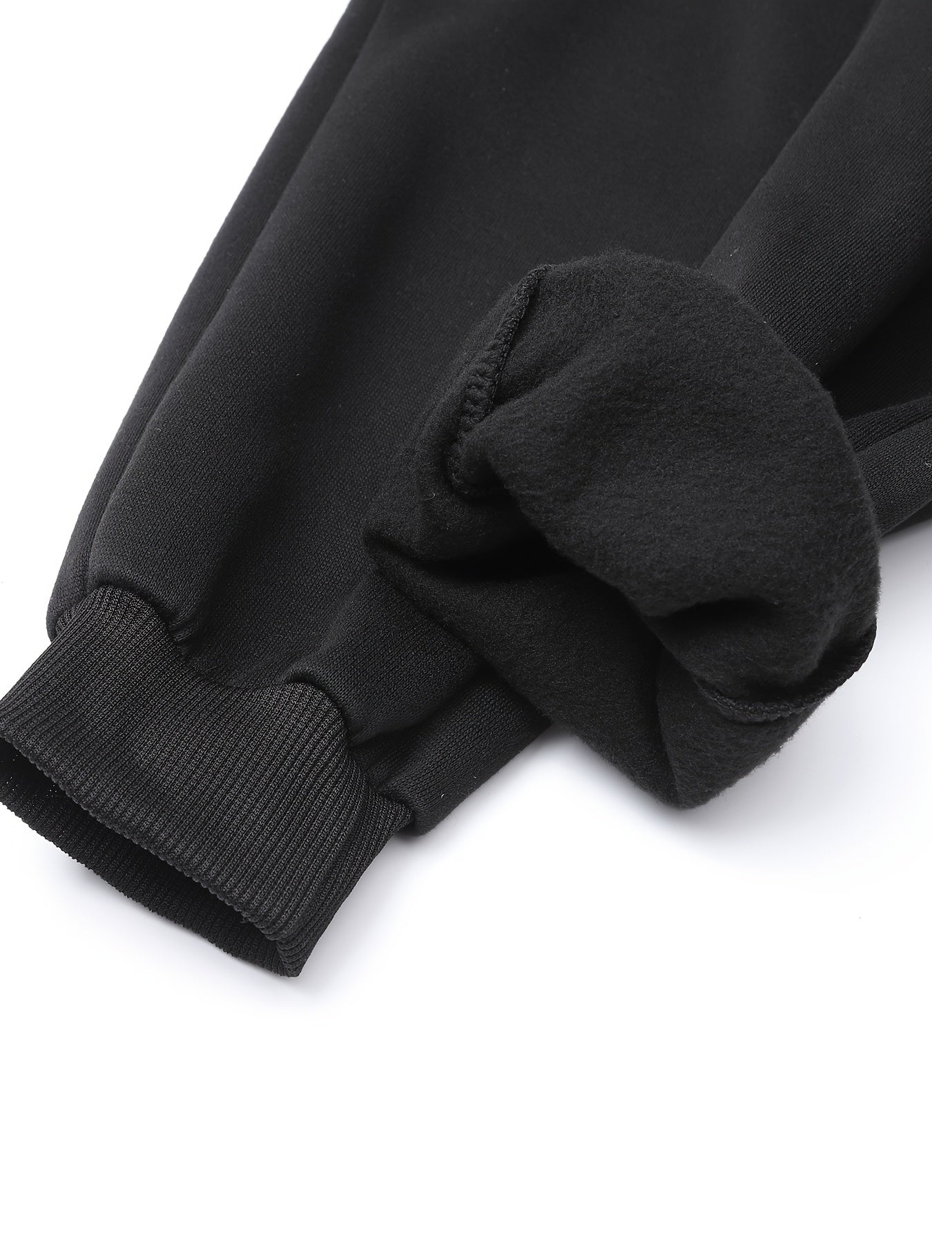 Boys' Black Basketball Print Hoodie and Jogger Set Polyester Zip Pockets Casual Sports Outdoor