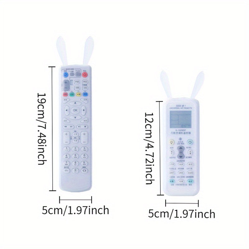 Funda de plástico con diseño de conejo adorable, universal, a prueba de agua y polvo para control remoto de aire acondicionado y televisión