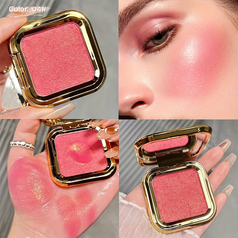 Mujeres rubor en crema en polvo mate con purpurina duradera resistente al agua color durazno rosa púrpura