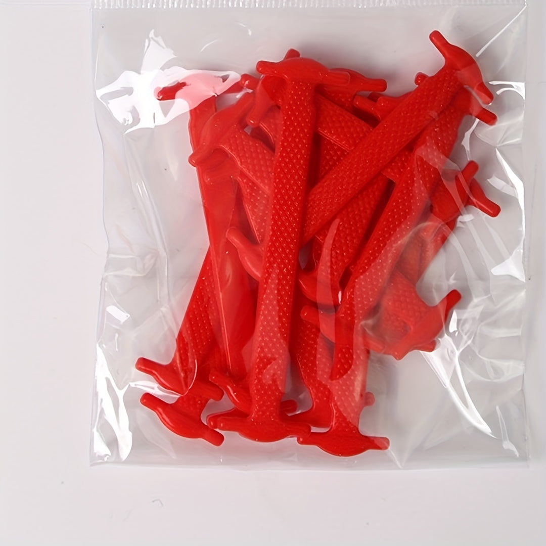 16-Pack Elastic No-Tie Lazy Shoe Laces for Sneakers, Slip-On Sports Shoes