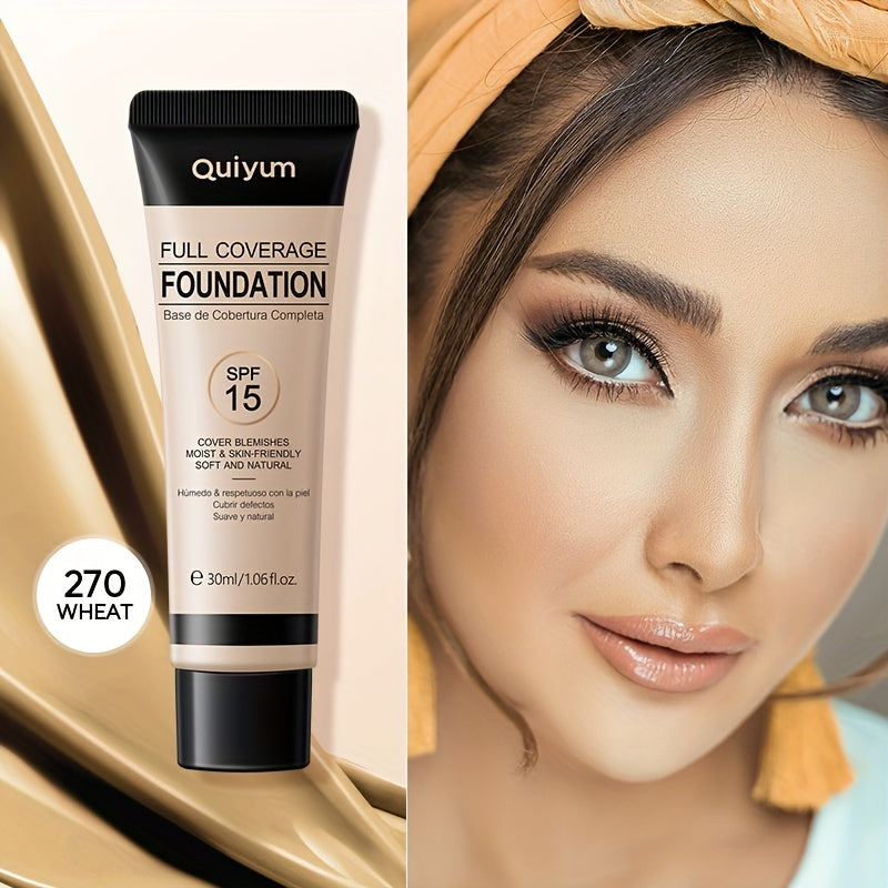 Women Full Coverage Matte Liquid Foundation Oil-Free Cover Blemishes Dark Spots