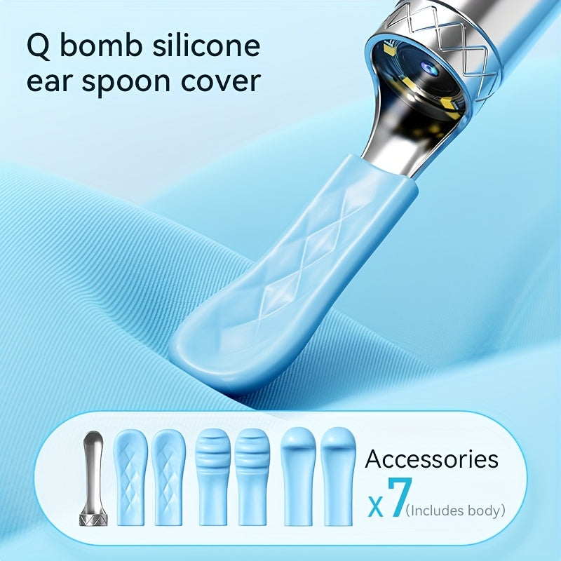 Wireless Earwax Removal Kit with HD Camera LED Light Rechargeable Battery for iOS Android