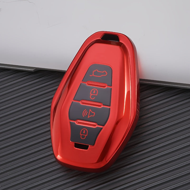 Car Key Fob Cover TPU Durable Stylish Shell with Emblem for SUV