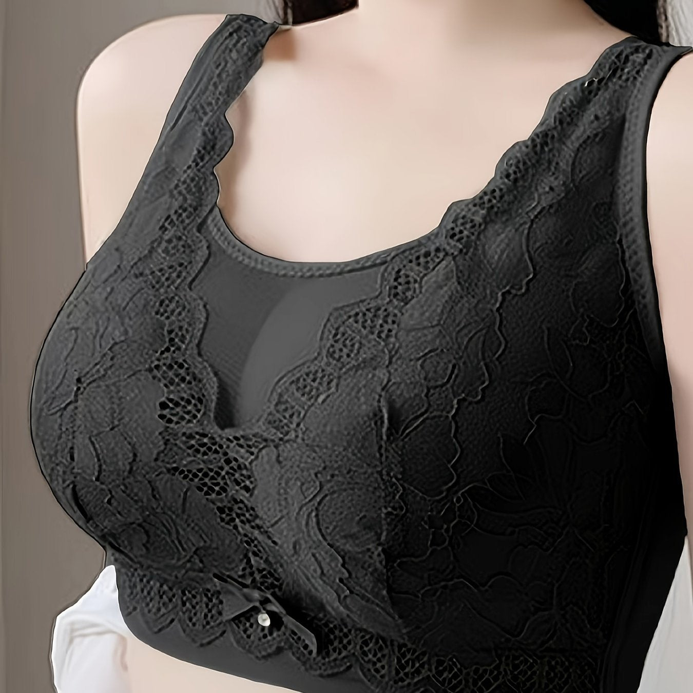 Plus Size Lace Minimizer Bra for Large Busts Full Coverage Adjustable Lingerie