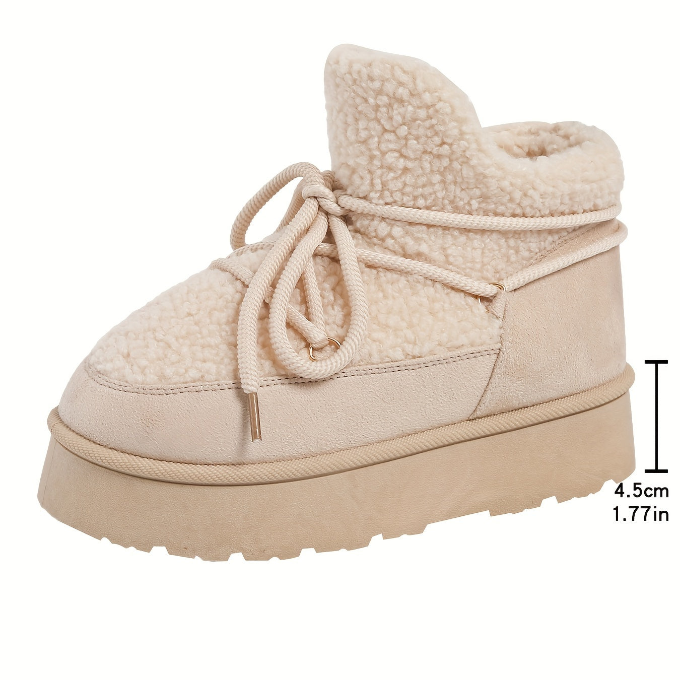 Women's Faux Fur Winter Snow Boots Plush Lined Thick Sole