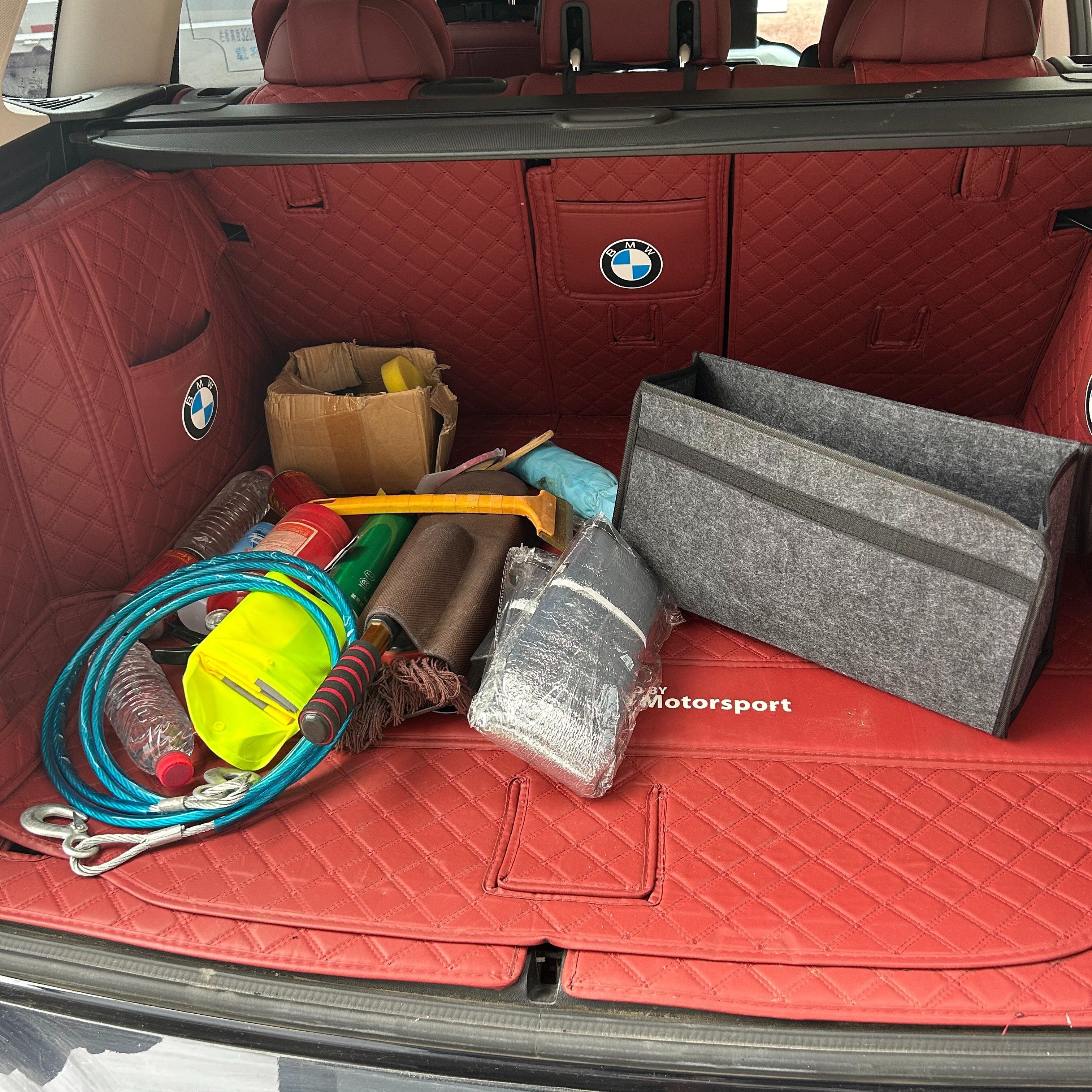 Portable Felt Car Storage Box Foldable Trunk Organizer Lightweight Car Interior Container