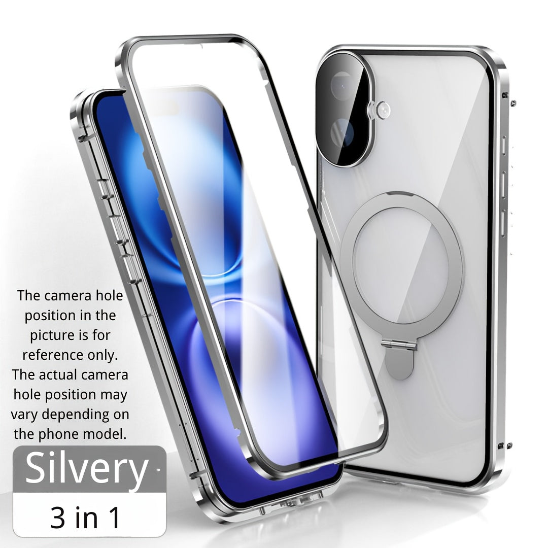 3-Piece iPhone 16-12 Pro Max Plus Accessories Set Phone Case Screen Protector Camera Protector Magnetic Wireless Charging