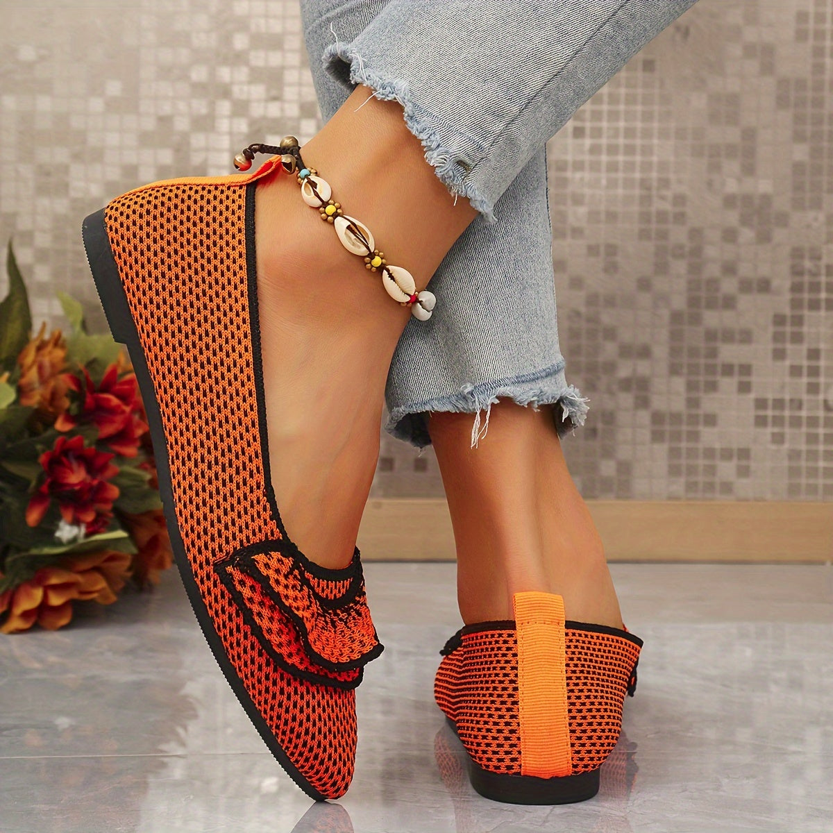 Женские туфли на плоской подошве с Т-образным ремешком из дышащей ткани, Мэри Джейн, всесезонные