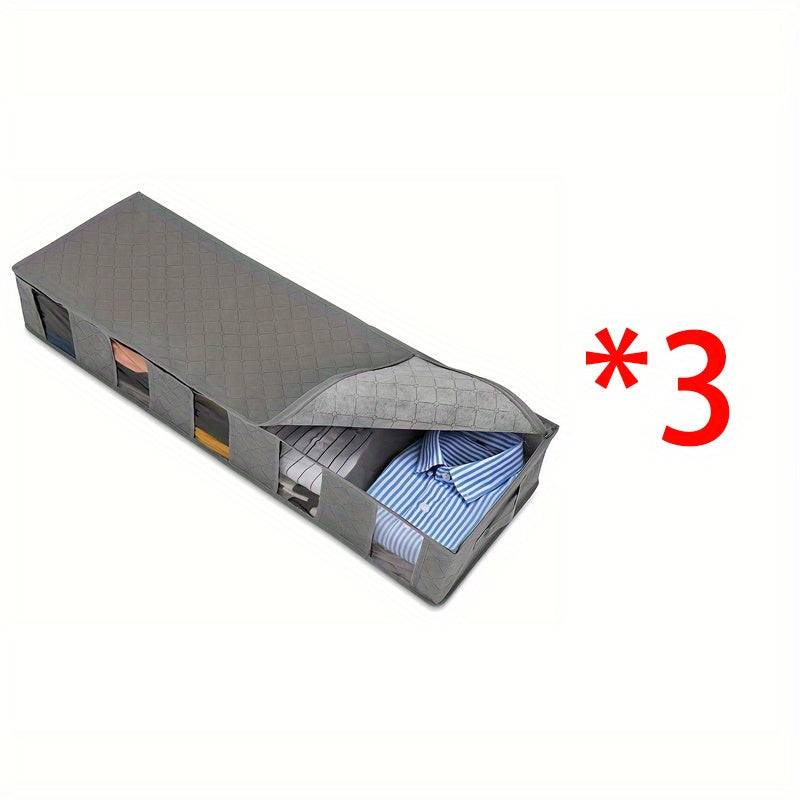 Under-Bed Storage Box Non-Woven Material Dust-Proof Partition Organizer