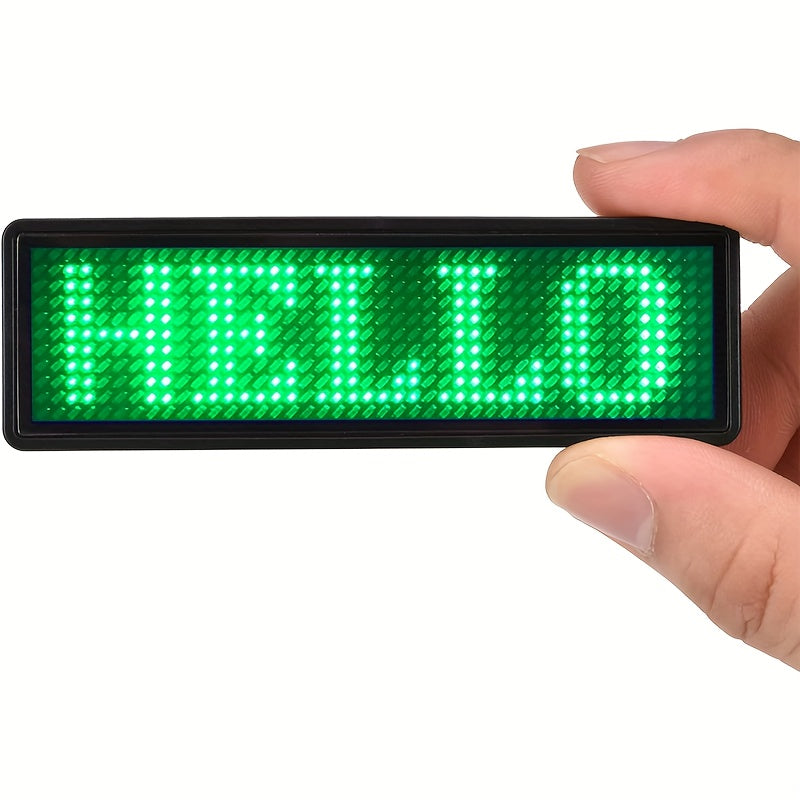 Rechargeable Wireless LED Badge 48x12 Pixel Matrix Display App-Controlled Customizable for Events Nightclubs Hotels