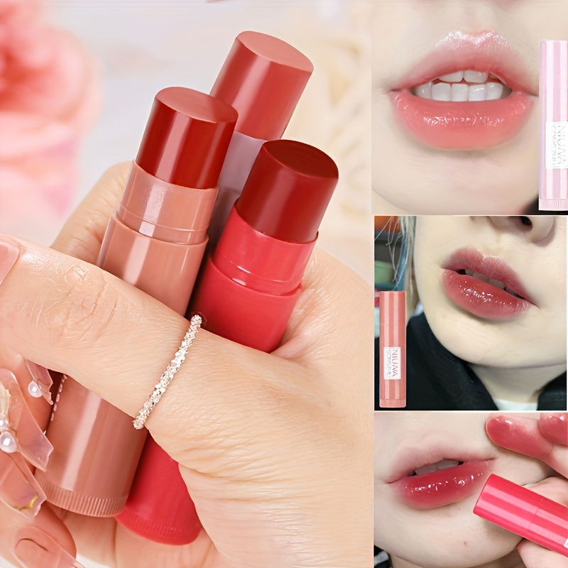 Women Waterproof Moisturizing Lipstick Set with 3 Colors Long-Lasting