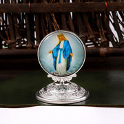 Religious Decor Virgin Mary Figurine Antique Church Zinc Alloy Home Ornament