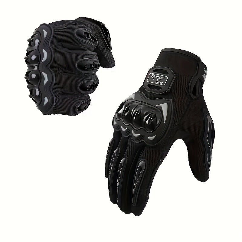 Spring and Summer Knitted Polyester Riding Gloves Touch Screen Compatible Hard Shell Protection