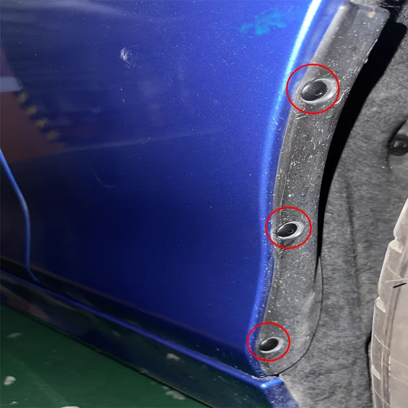 30 piezas de clips de remache de plástico negro para guardabarros para sujetadores de carrocería