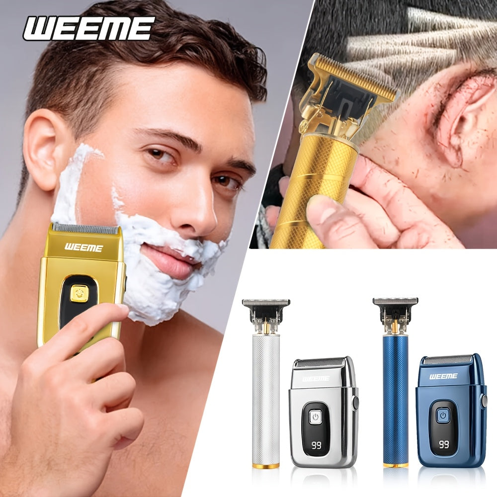 Набор для ухода за лицом с бритвой и триммером T-образной формы для бритья и стрижки