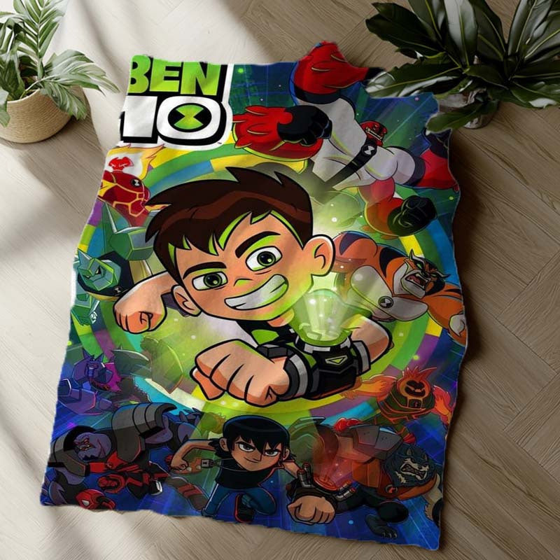 Cartoon Flannel Fleece Blanket for Kids and Adults Soft Lightweight Digital Print Bed Couch Beach Picnic