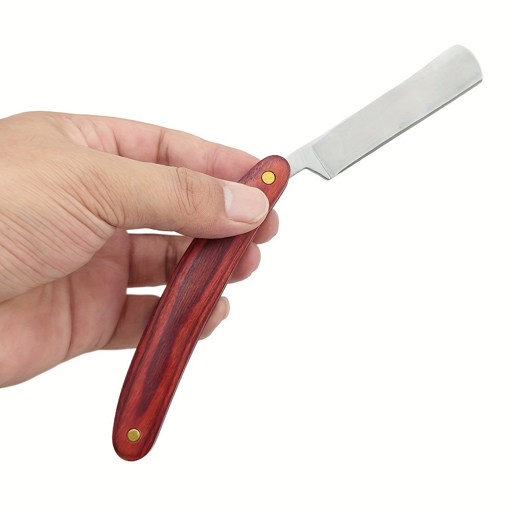 Unisex Vintage Style Straight Razor with Stainless Steel Handle Beard Shaving Knife