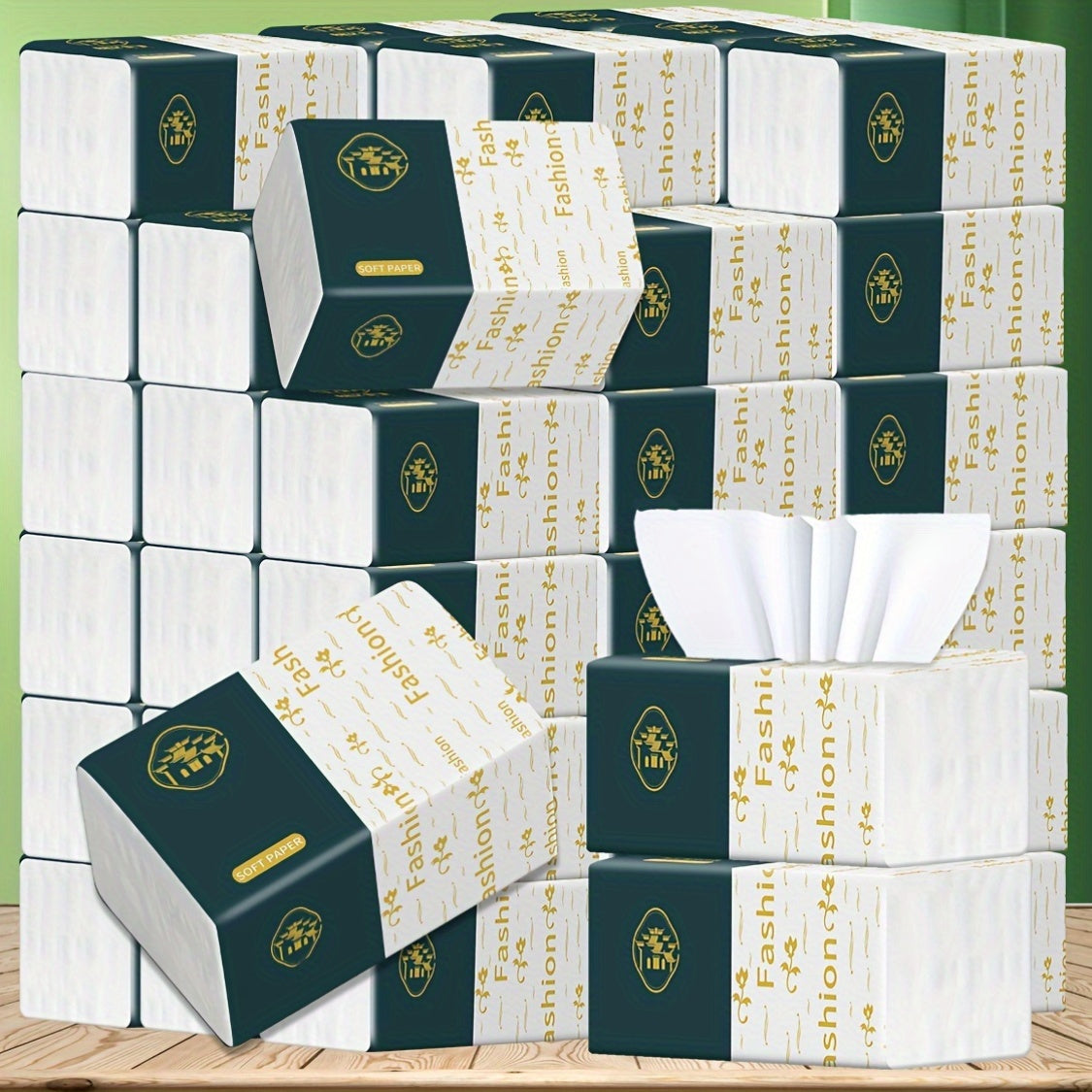 10 Pack 4-Ply Paper Tissues Soft Thickened 250 Sheets for Office Home Hotel