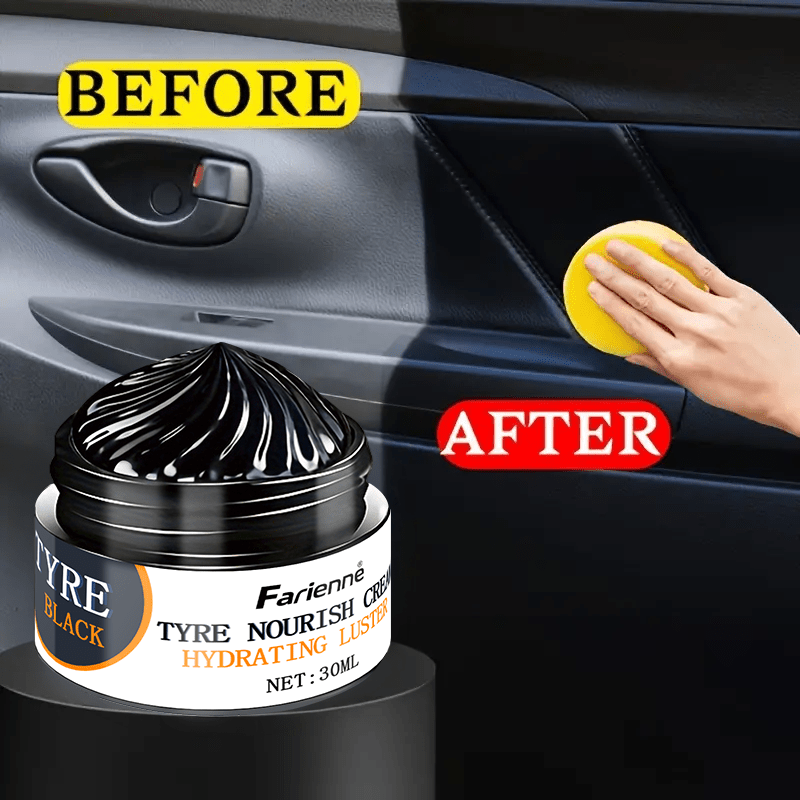 Crema de restauración universal de plástico negro para interior de coche y muebles