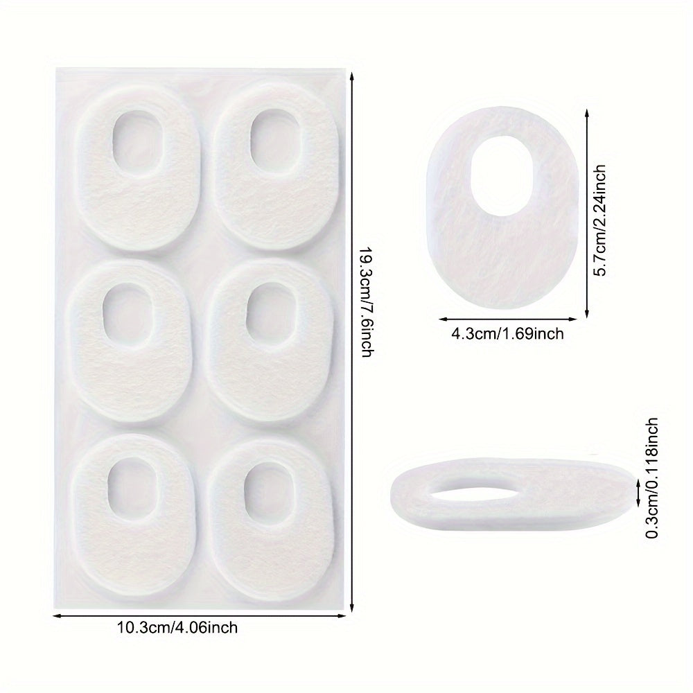 6 ta yumshoq ko'pik oyoq padlari kallus va qornlar uchun qulaylik va yengillik taqdim etadi.