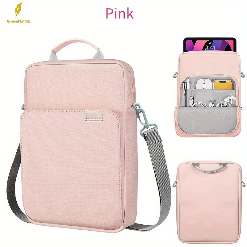 Waterproof Laptop Shoulder Bag for 27.94cm Tablets and 33.02cm Laptops Black Grey Blue Pink