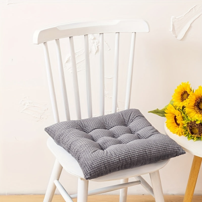 Solid Color Seat Cushion for Chairs Thickened Anti-Slip Foul-Resistant All-Season Home Dining and Office