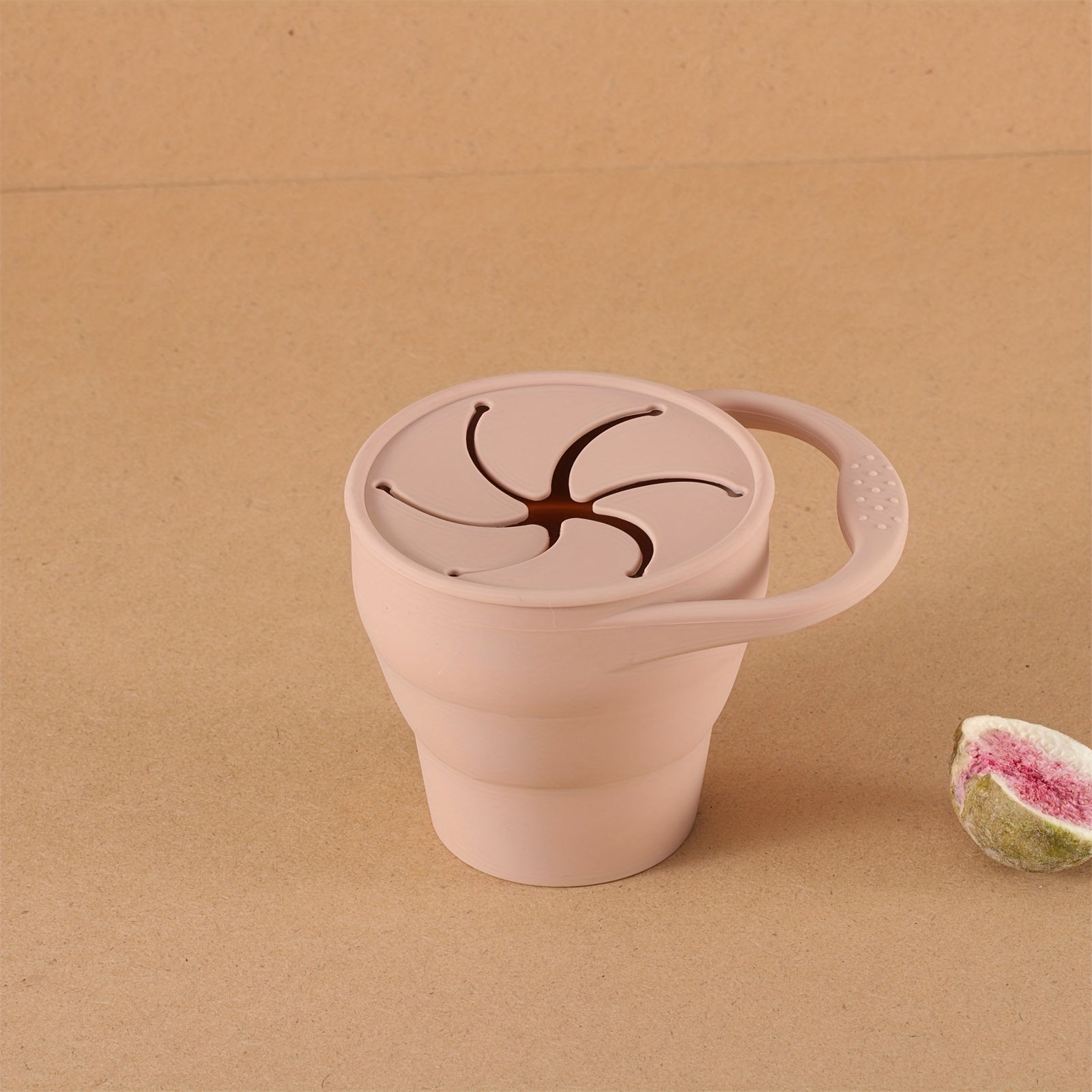 Kids Silicone Collapsible Cup with Snack Storage BPA-Free Durable Dishwasher Safe for Ages 0-3