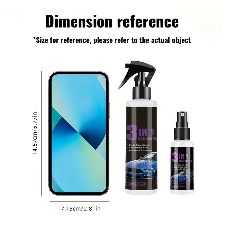 3-In-1 Ceramic Coating Spray High Protection Car Nano Polishing Sealant