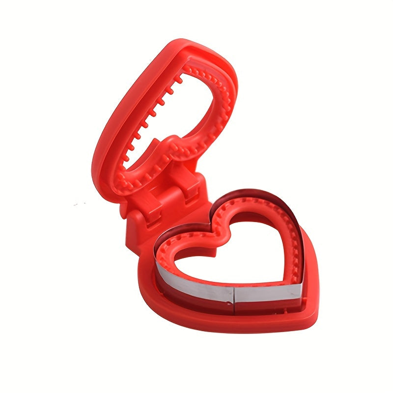 Stainless Steel Heart-Shaped Sandwich Cutter and Sealer Set for Lunch and Baking