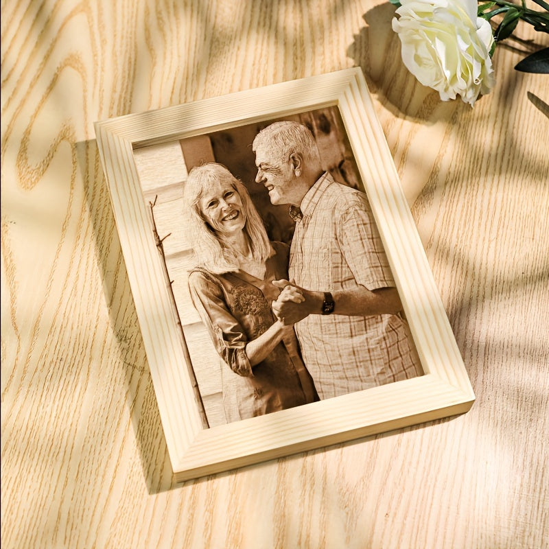 Customized Wooden Photo Frame for Couples Engraved Picture Frame for Wedding and Anniversary