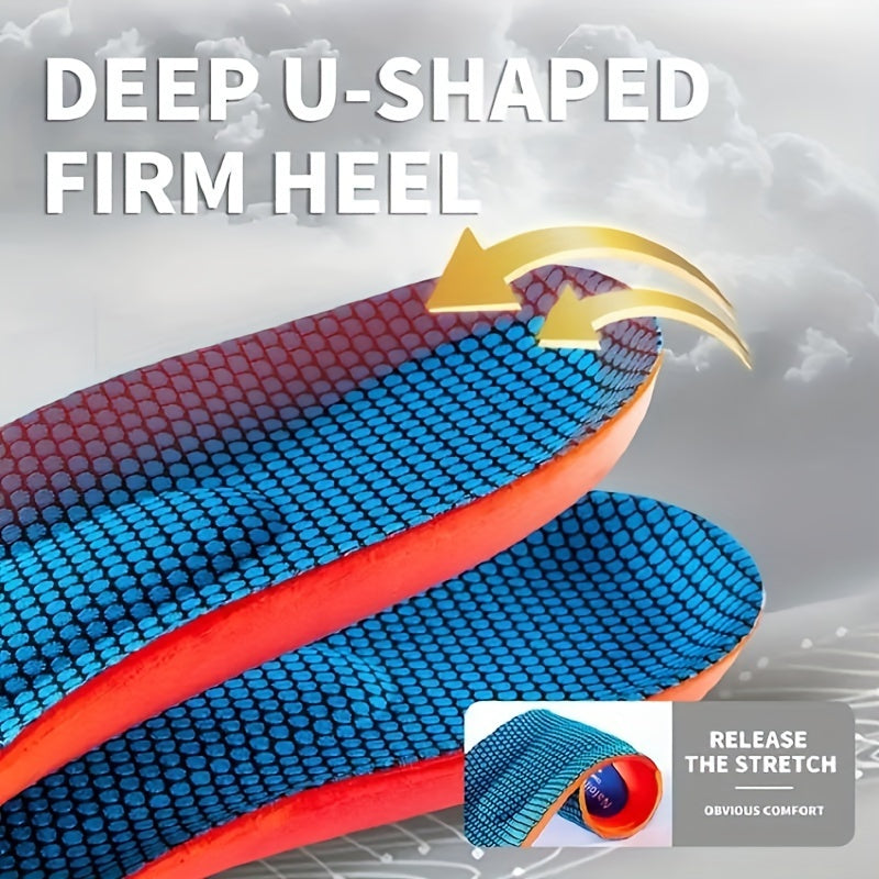 Unisex Shock Absorbing Basketball Insoles Soft Support for Casual Sneakers