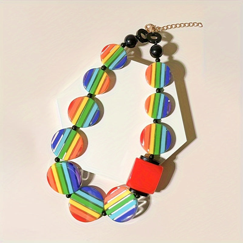 Ayollar uchun qo'l bilan tayyorlangan chiziqli rezina bo'yinbog' - Dam olish uchun zamonaviy va mukammal, har kuni yoki sport kiyimlari uchun ko'p maqsadli moda aksessuar, barcha mavsumlar uchun mos - Qoplama yoki mozaika materiallarisiz tayyorlangan