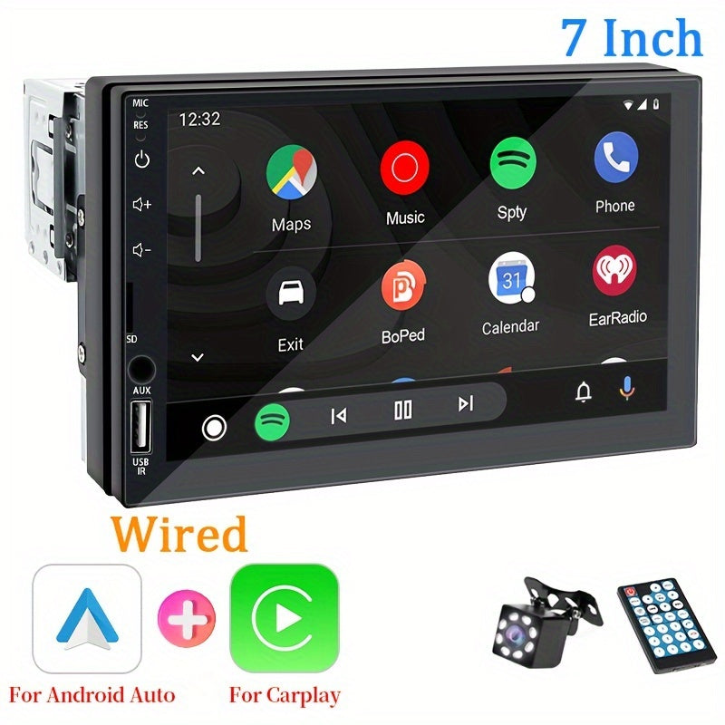 Universal Car Audio Receiver with 7-Inch Touch Screen GPS Navigation Wireless Connectivity