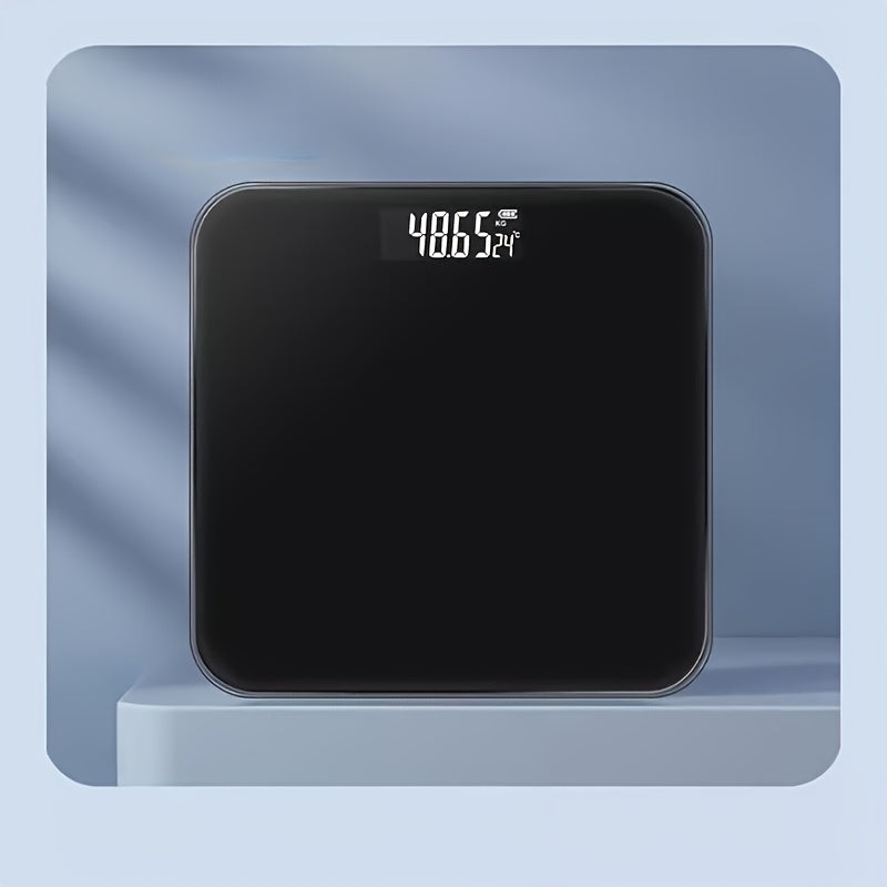 Stylish digital bathroom scale with tempered glass LCD display up to 180kg