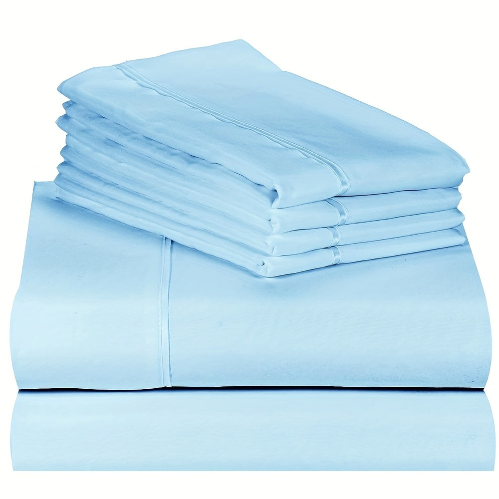 Luxury Fitted Sheet Set with Wrinkle and Stain Resistant Deep Pocket Bedding for Bedroom or Hotel