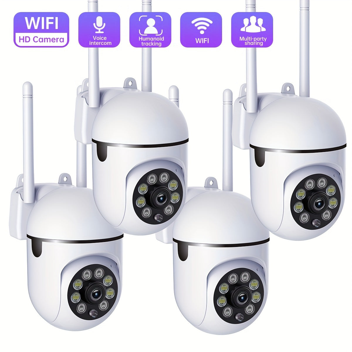 1080P HD Indoor WiFi Dome Security Camera with Two-Way Audio Night Vision Motion Alerts
