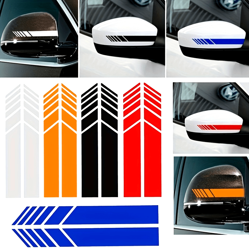 2 Pack Car Decals PVC Chevron Side Stripes for Vehicles, Multi-Color