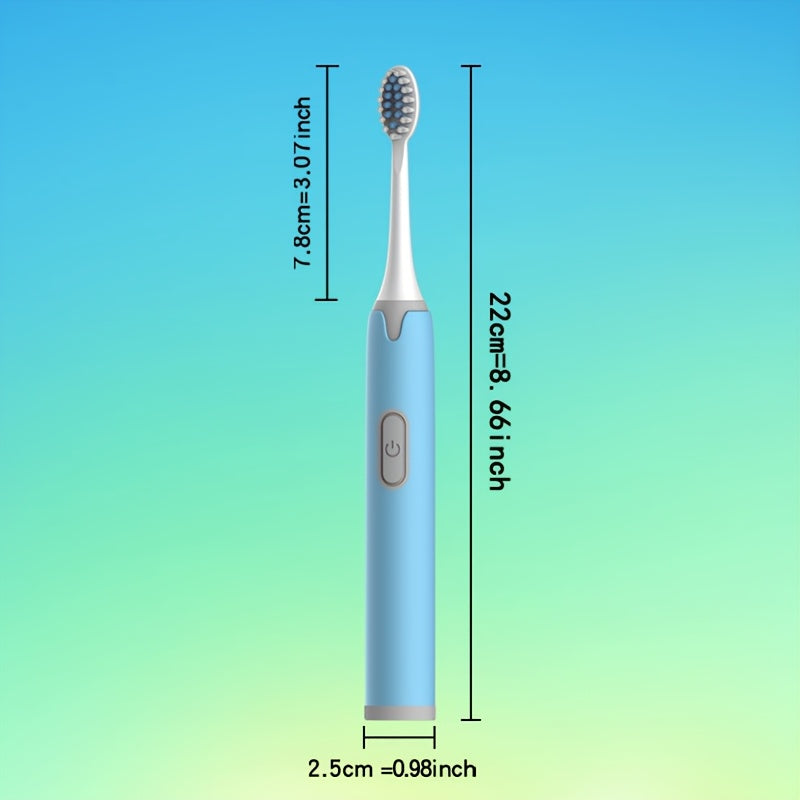 Electric Toothbrush With Soft Replaceable Heads Waterproof USB Rechargeable For Sensitive Gums