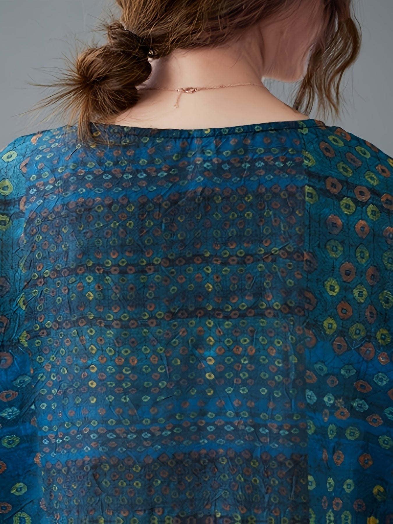 Women's Plus Size Short Sleeve T-Shirt Lightweight Polyester Vibrant Tribal Print