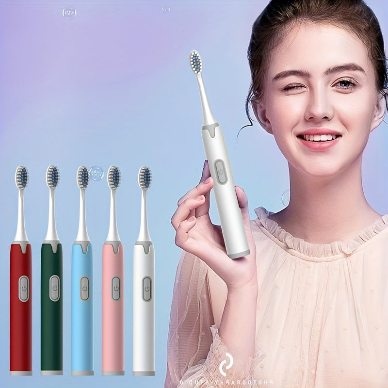 Set de cepillos de dientes eléctricos para parejas, cabezal ultramicro suave, IPX7, alimentado por batería