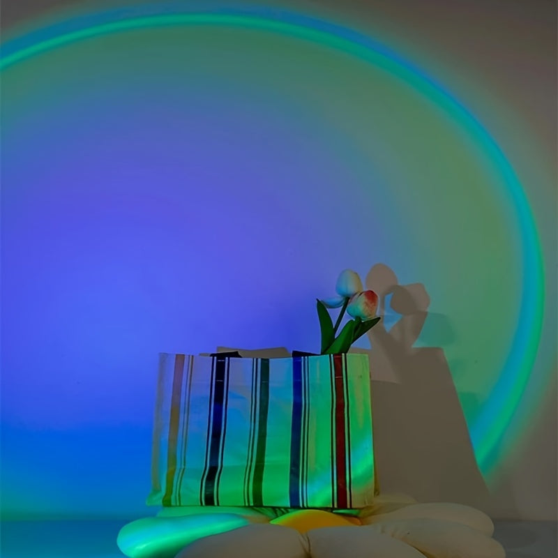 Sunset Projection Night Light Lamp with 16 Colors Remote Control 360° Rotating Ambient Lighting for Bedroom Parties Weddings