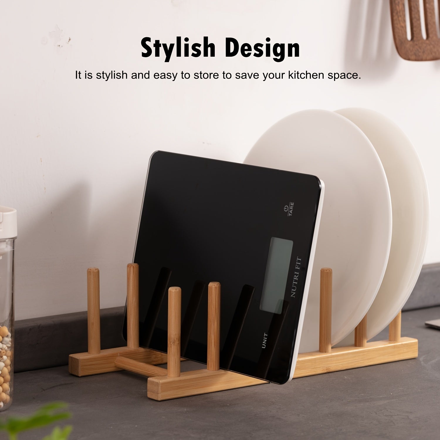 NUTRI FIT Raqamli Oshxona Tarozisi, 22lb/10kg Quvvatga ega, Aniq Unc va Gramlar, 6 Ta Birlik, Batareya Kerakmas, Qora Ko'rsatkich Birligi, Temperlangan Shisha, Oshxona Og'irlik Asbobi.